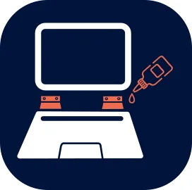 Klejenie zawiasów w laptopie